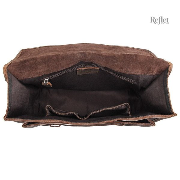 Sac à dos enseignant en cuir au design rétro chic