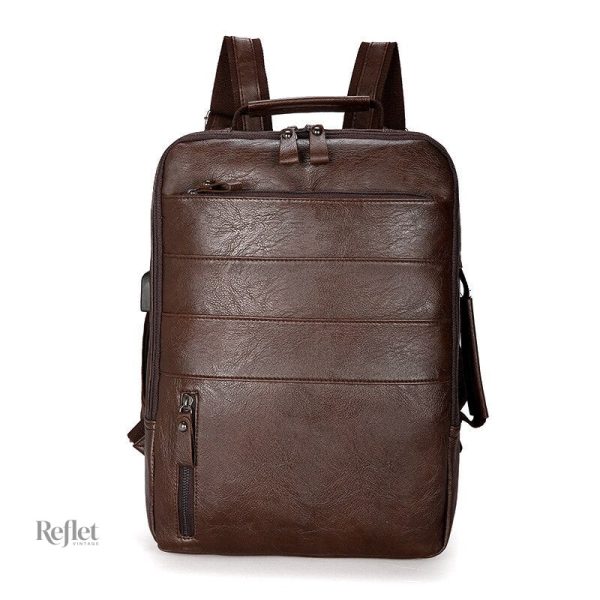 Sac à dos vintage en cuir pour homme élégant