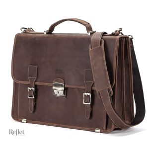 Cartable Cuir Marron Homme Vintage