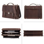 Sac en cuir marron pour homme, design classique