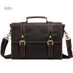 Cartable cuir noir homme vintage élégant et pratique