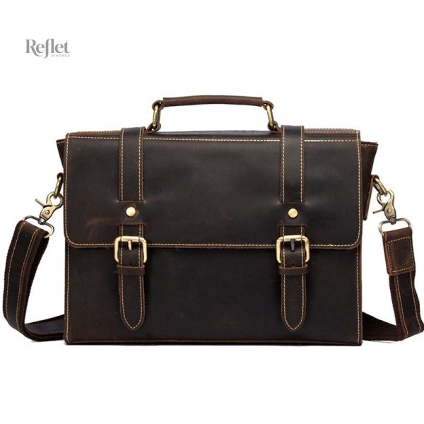 cartable-cuir-noir-homme-vintage-1 Cartable cuir noir homme vintage élégant et pratique