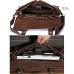 Cartable homme en cuir noir idéal pour le travail et les loisirs