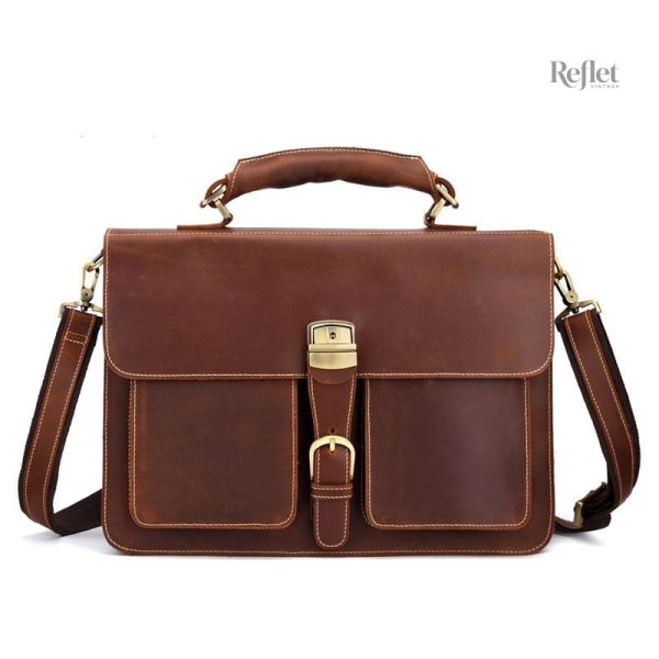 Cartable cuir vintage homme en style classique