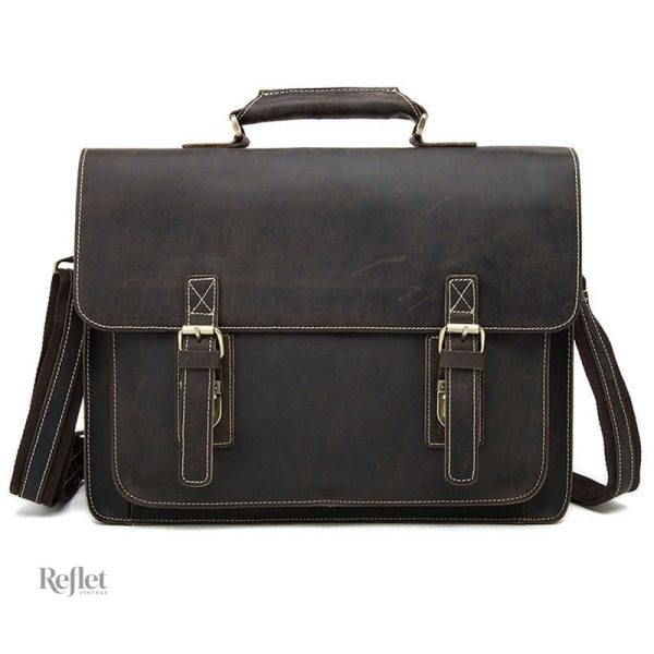 Sac à dos en cuir vintage, look classique et chic