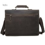 Cartable vintage en cuir noir pour homme et femme