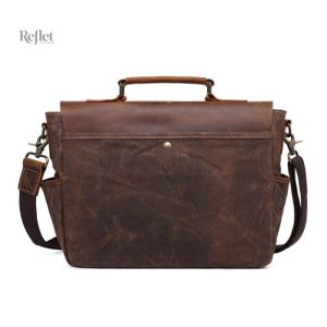 Sac à dos en cuir au design vintage