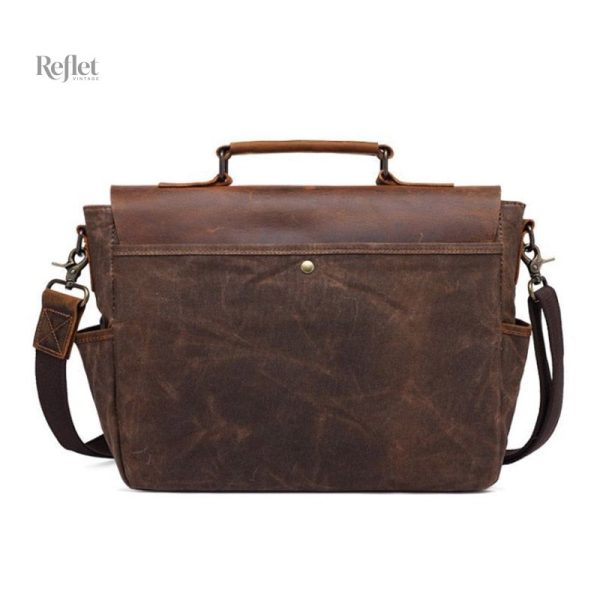 Sac à dos en cuir au design vintage