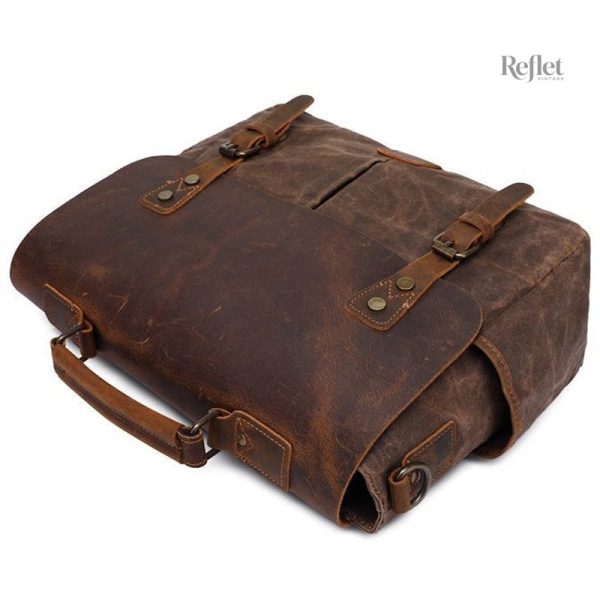 Cartable vintage en cuir pour un style classique