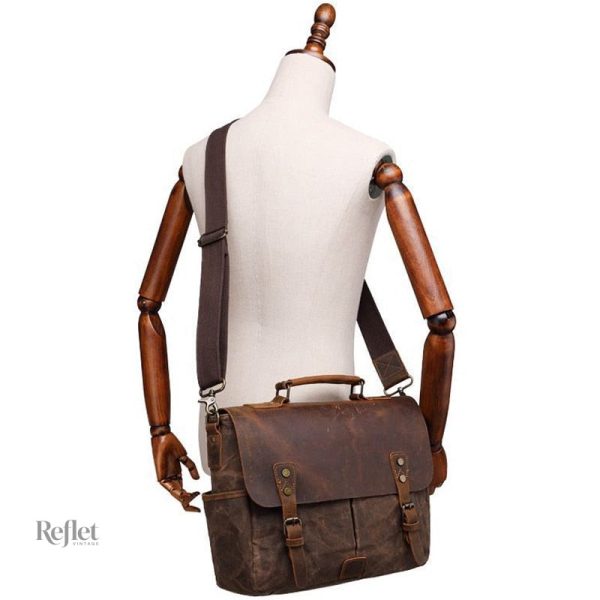 Élégant cartable cuir vintage pour les professionnels