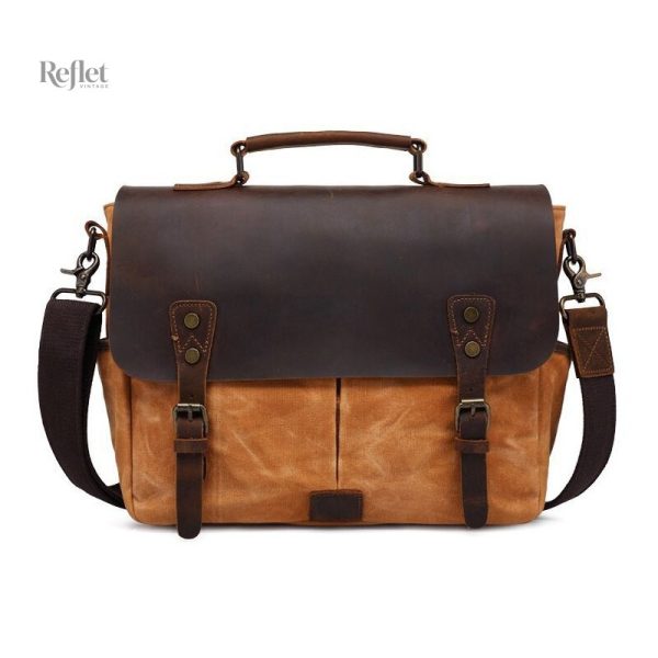 Cartable en cuir de style rétro pour les étudiants