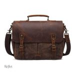 Cartable en cuir avec touches vintage raffinées