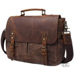 Design classique de cartable cuir pour une utilisation quotidienne