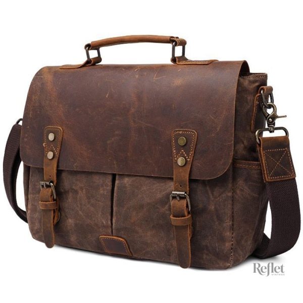 Design classique de cartable cuir pour une utilisation quotidienne