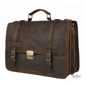 Cartable En Cuir Homme Vintage