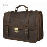Cartable homme, cuir vieilli au style vintage
