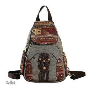 Sac à dos vintage pour femme au style rétro