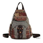 Sac à dos élégant en simili cuir avec finitions classiques