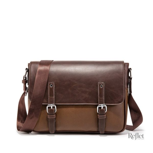 Cartable vintage en cuir pour un style rétro masculin