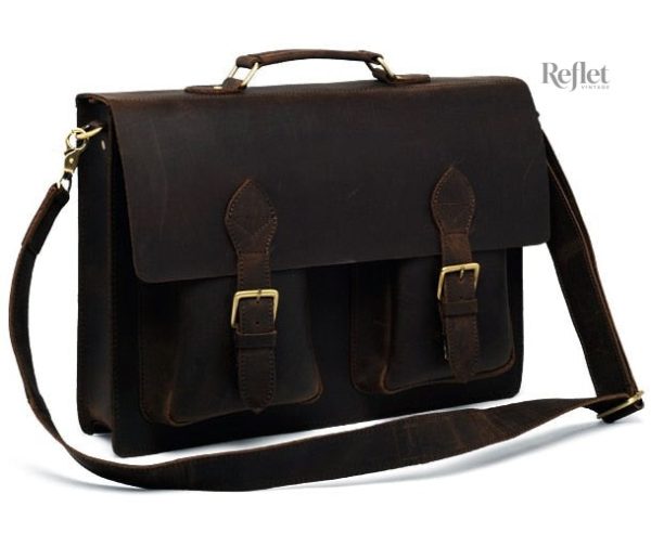 cartable-noir-cuir-vintage-1 Cartable Noir Cuir Vintage, design élégant et intemporel