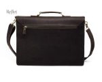 Accessoire mode : cartable cuir vintage noir