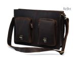 Cartable cuir, look rétro et chic