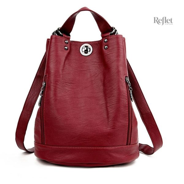 Cartable féminin en cuir au design classique