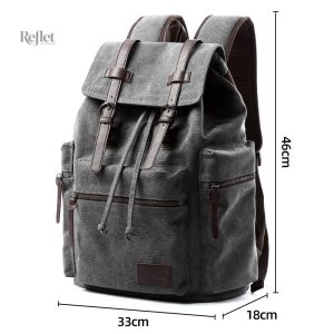 Cartable vintage en cuir synthétique élégant