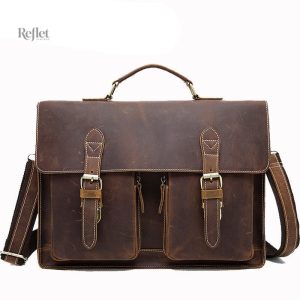 Cartable Cuir Vintage élégant pour homme et femme
