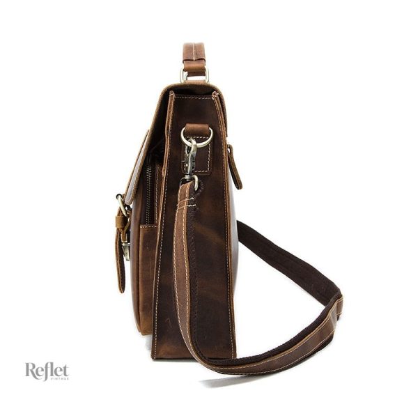 Sacoche en cuir robuste avec bandoulière ajustable