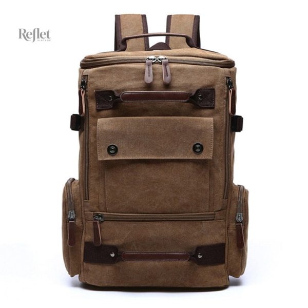 Sac à dos vintage avec poches spacieuses et utiles