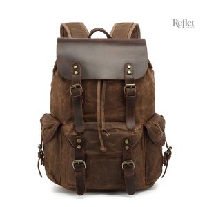Cartable vintage en cuir, style rétro
