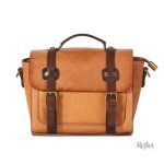 Cartable vintage en cuir pour femme, élégant et pratique