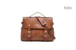 Cartable vintage en cuir marron élégant et intemporel