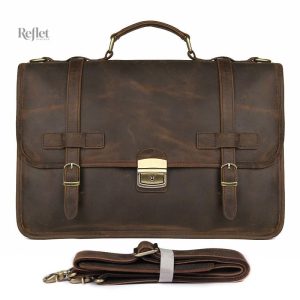 Cartable Vintage Homme en Cuir