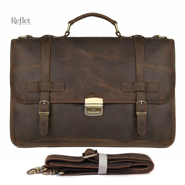 Cartable Vintage Homme en Cuir