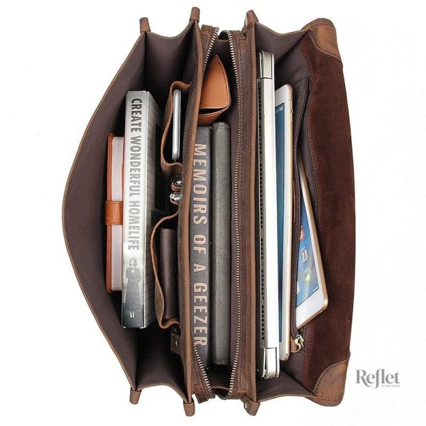 Sac en cuir style vintage pour homme