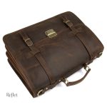 Accessoire homme : cartable en cuir vieilli
