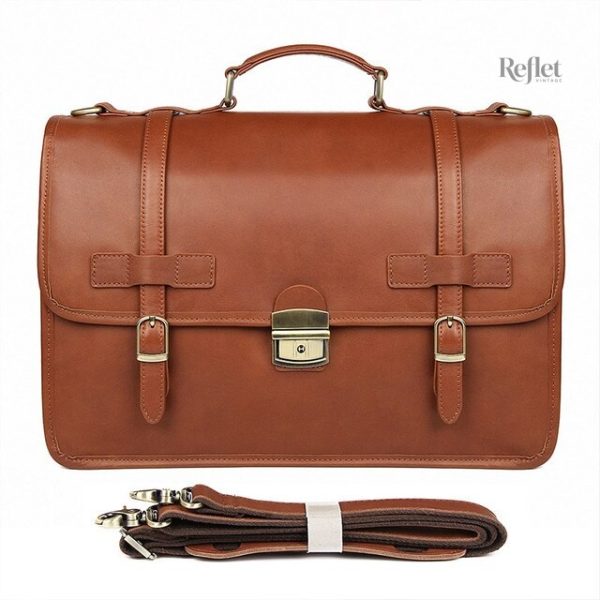 Cartable en cuir vintage avec design intemporel