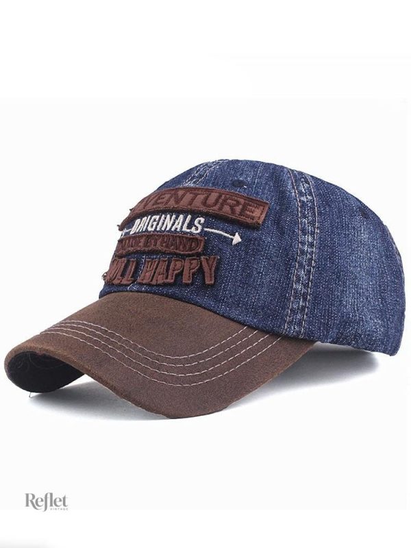 casquette-jean-vintage-1 Casquette Jean Vintage classique en denim pour un style rétro