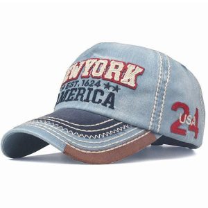 Casquette vintage New York en toile légère