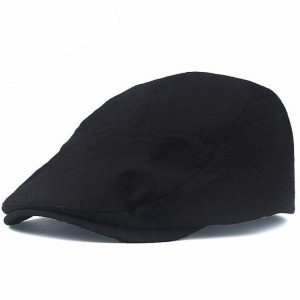 Casquette plate vintage en tissu classique