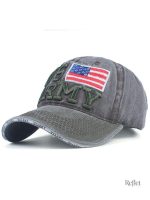 Casquette US Army en coton avec visière incurvée