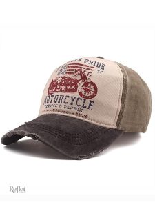 Casquette rétro pour motards, design classique et élégant