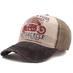 Casquette rétro pour motards, design classique et élégant