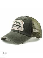 Casquette Vintage Verte en coton avec visière courbée