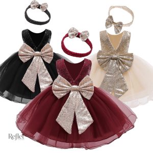 Robe de baptême princesse pour bébé en blanc