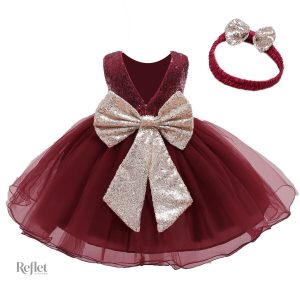Robe de fête pour bébé à l'apparence royale