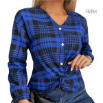 Chemise à carreaux, style vintage féminin