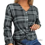 Chemise à carreaux, mode femme rétro